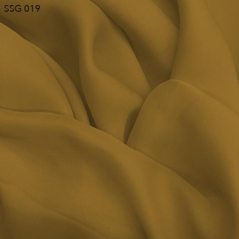 Silk Georgette – Ochre Yellow Fabric by the Yard