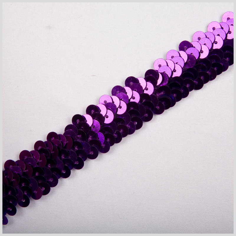 1″ Purple Stretch Sequin