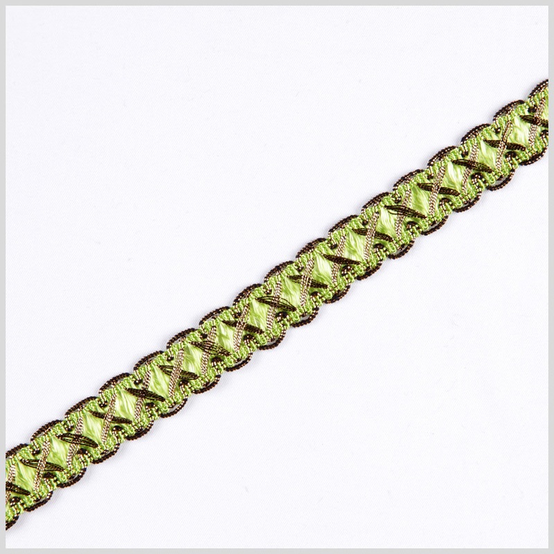 5/8″ Lime/Gold Metallic Braid