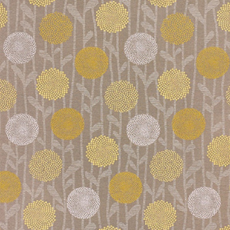 Chipper Dandelion Botanical  Brown Crypton Upholstery Fabric Order Product