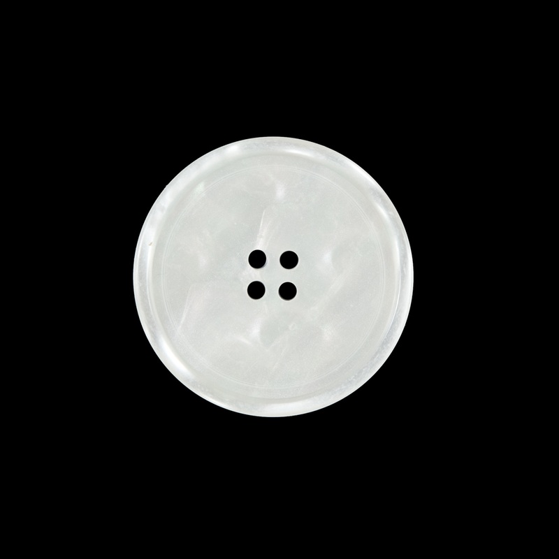 White Iridescent Plastic Button – 36L/23mm