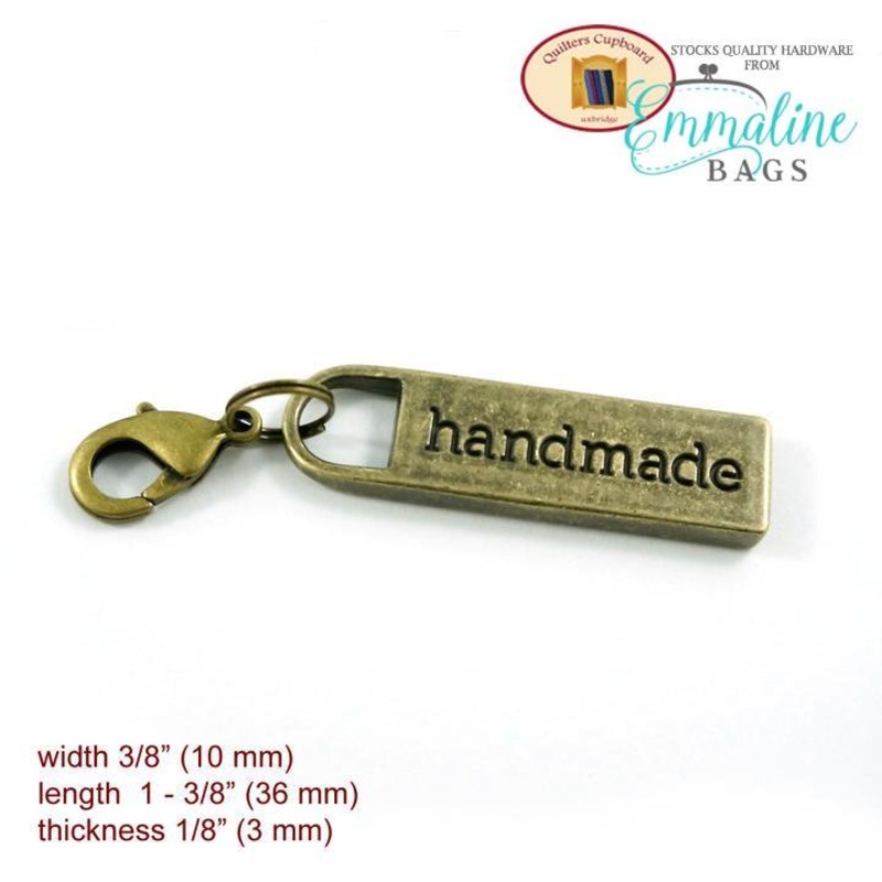 Zipper Pull – Antique Brass – “Handmade”