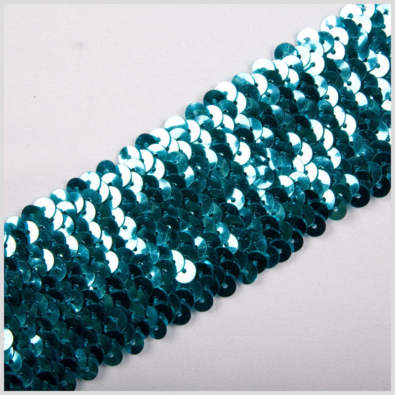 1.75″ Turquoise Stretch Sequin