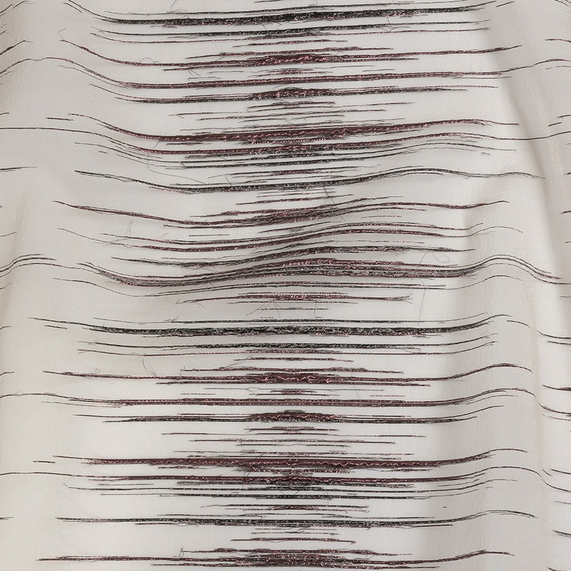 Metallic Wine and Black Striated Lines Luxury Burnout Brocade