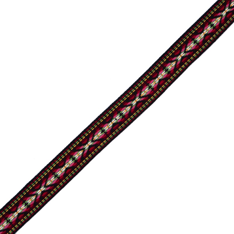 Multi-Color Geometric Jaquard Ribbon – 1″