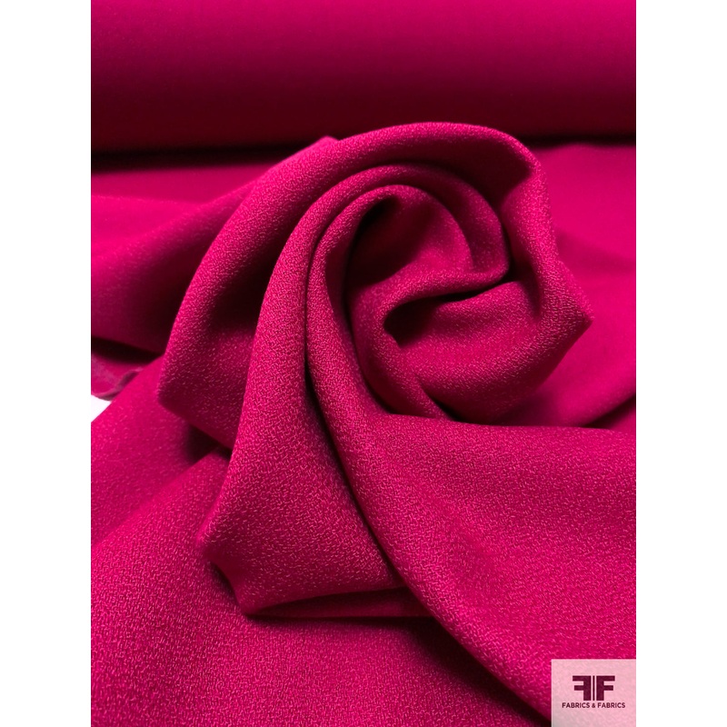 Solid Wool Crepe – Berry Magenta Fabric by the Yard