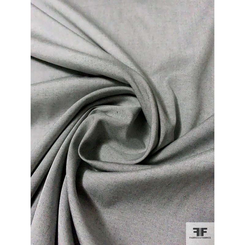 Basic Fine Cotton Chambray – Black / White Fabric by the Yard