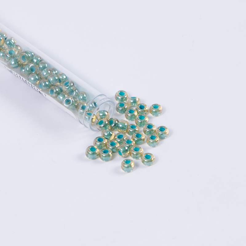 Green Lined Topaz Czech Seed Beads – Size 2