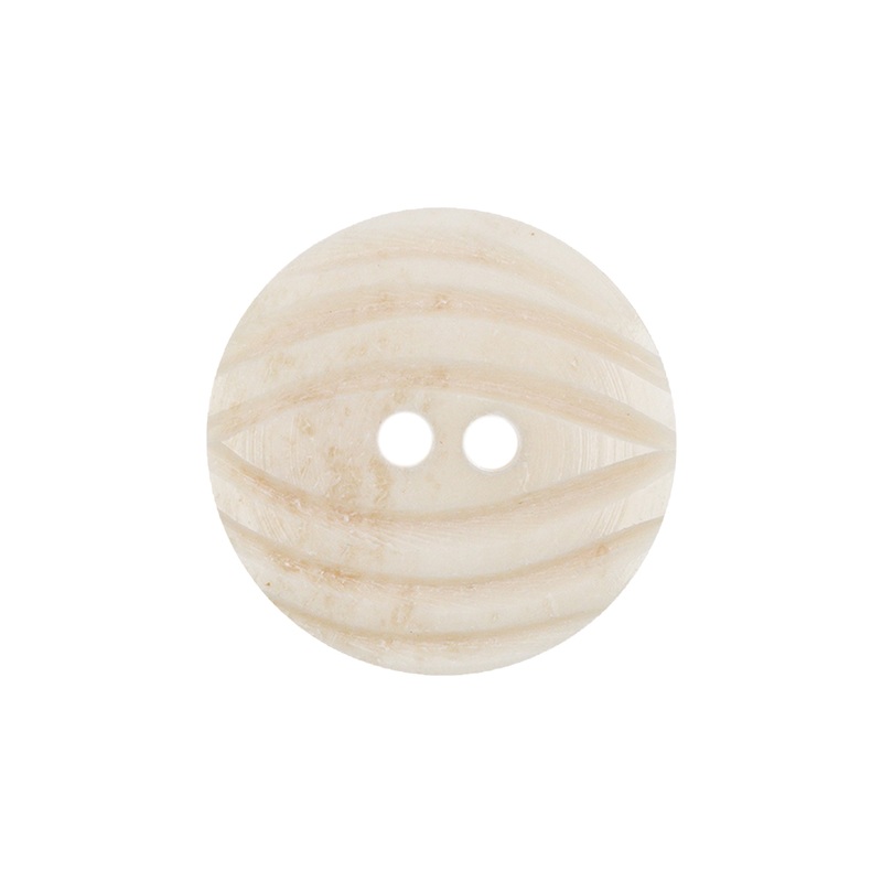 Natural Bone Carved Circular 2-Hole Button – 36L/23mm