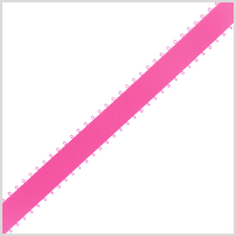 3/16″ Shocking Pink Double Face Feather Edge Satin Ribbon