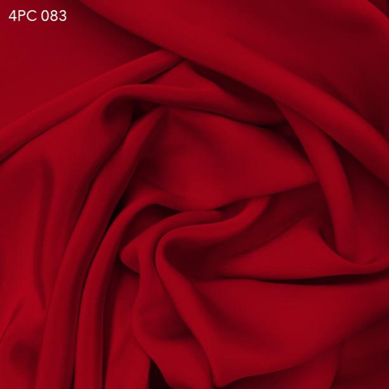 4 Ply Silk Crepe – Cranberry Red Fabric by the Yard
