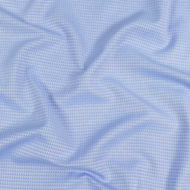 Blue and Periwinkle Triangles Cotton and Polyester Twill