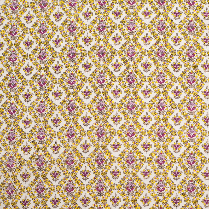 Cotton Voile – Yellow and Pink Floral