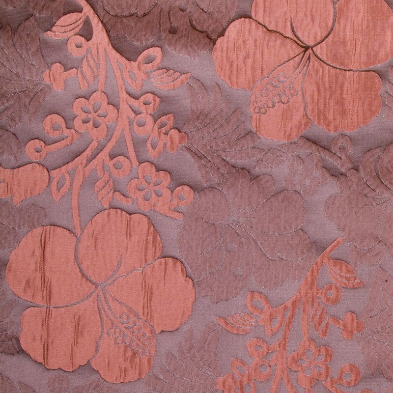 Driftwood/Terracotta Geometric Taffeta