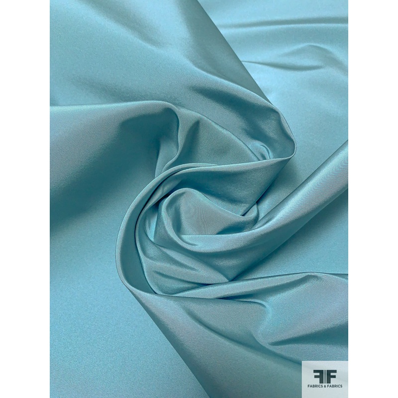 Solid Silk Faille with Fused Back – Dusty Seafoam Fabric by the Yard