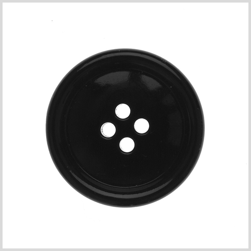 Black Glass Button – 44L/28mm