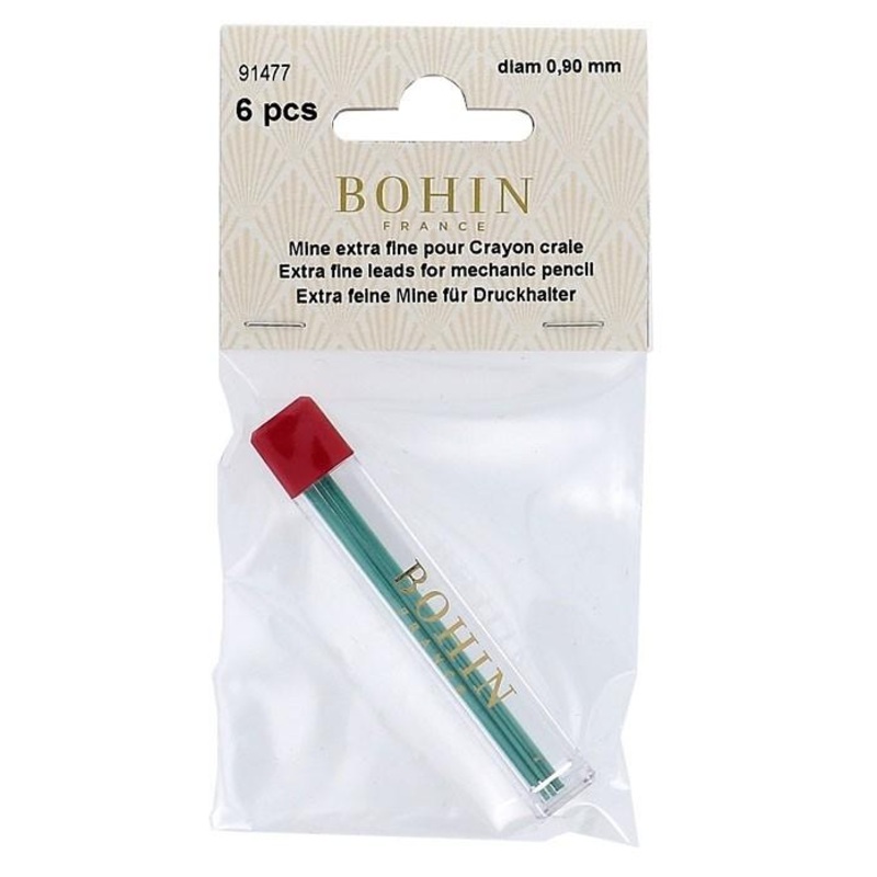 Bohin Mechanical Pencil Refill .9mm Green  (6 pieces)