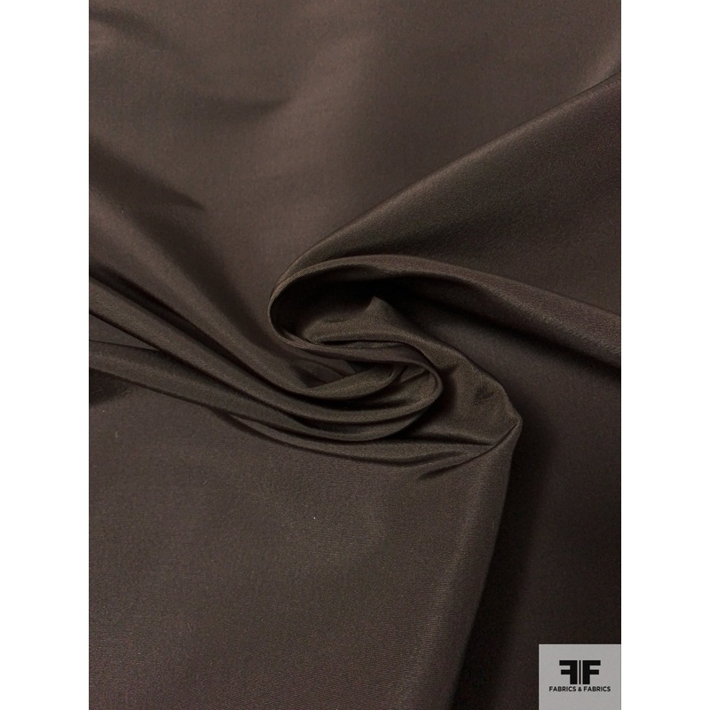 Italian Solid Silk Faille – Earth Brown Fabric by the Yard