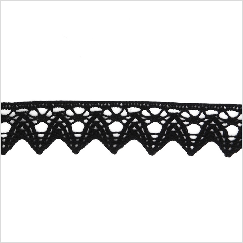 1″ Black Cluny Lace
