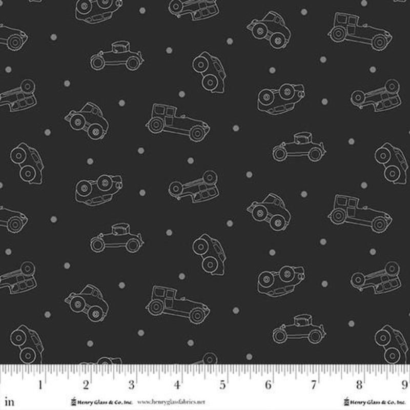 Are We There Yet  –   1920-91 Black/Gray Tossed Cars Outline