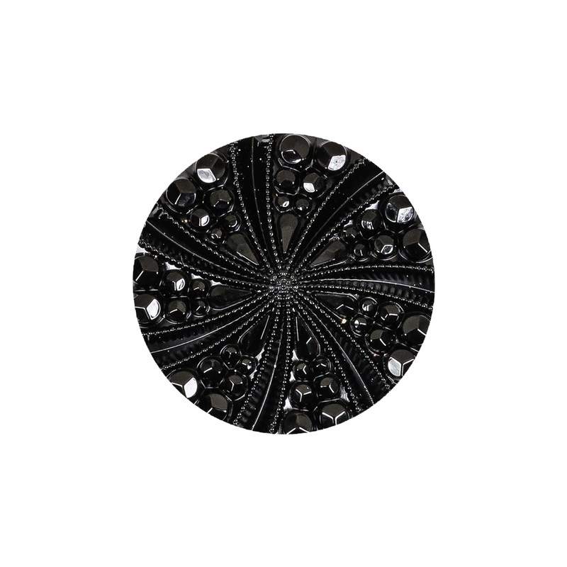 Black Bevel Cut Shank Back Plastic Button – 36L/23mm
