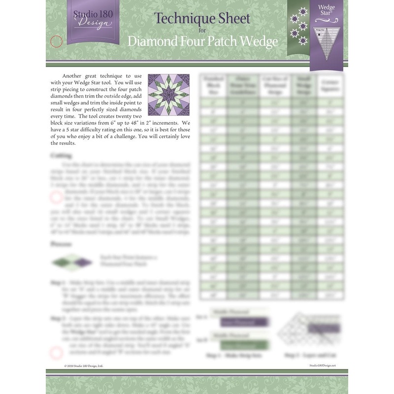 Diamond Four Patch Wedge Technique Sheet
