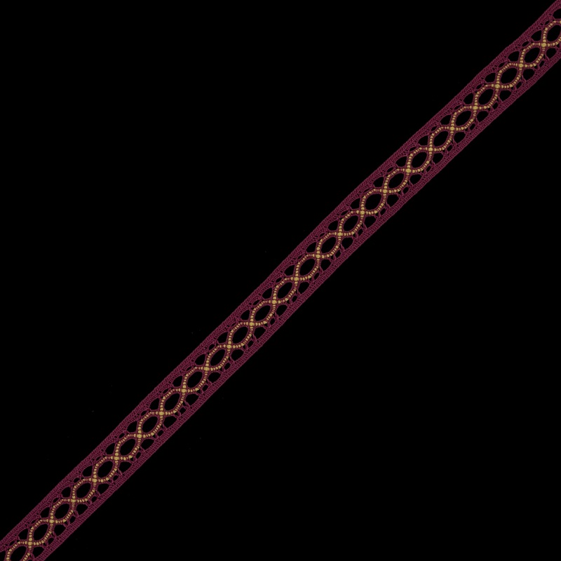 Dusty Rose and Yellow European Crochet Trim – 0.5″