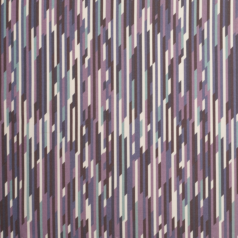 Liberty Of London Mike Purple/Blue Stretch Cotton Poplin