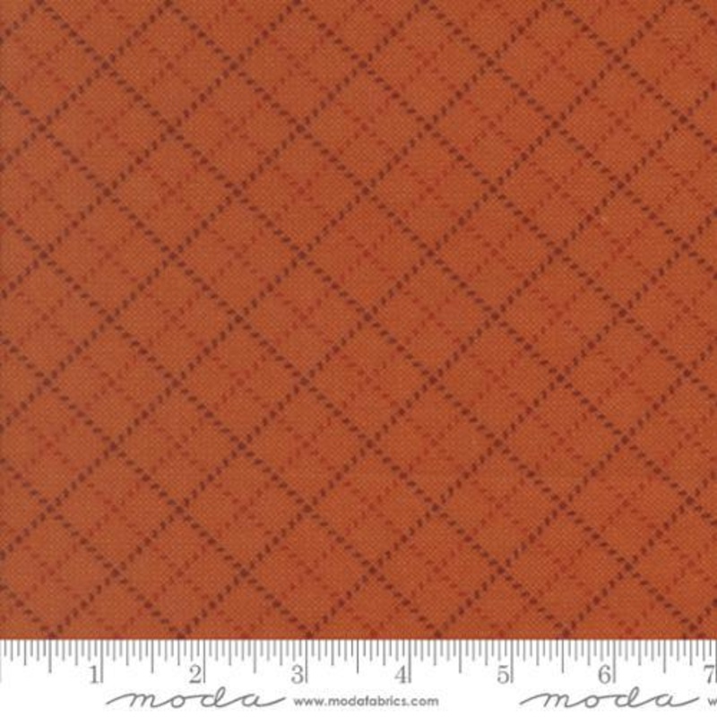 Prairie Gatherings  –   549315F-21 Stitched Grid Rust