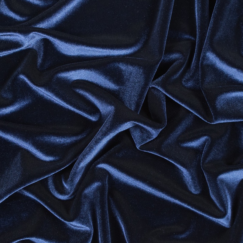 Stretch Velour – Navy – Persica Collection