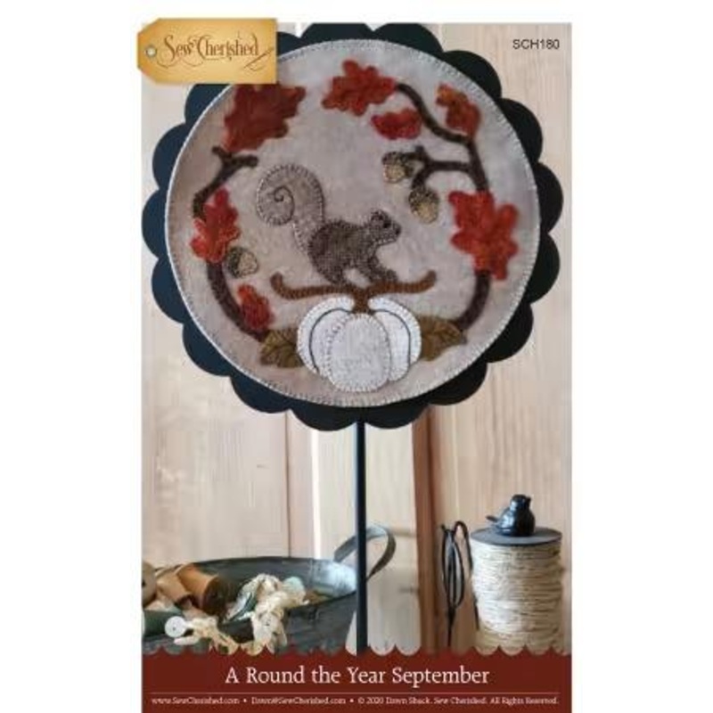 A Round the Year – September – Wool Applique Pattern – Sew Cherished