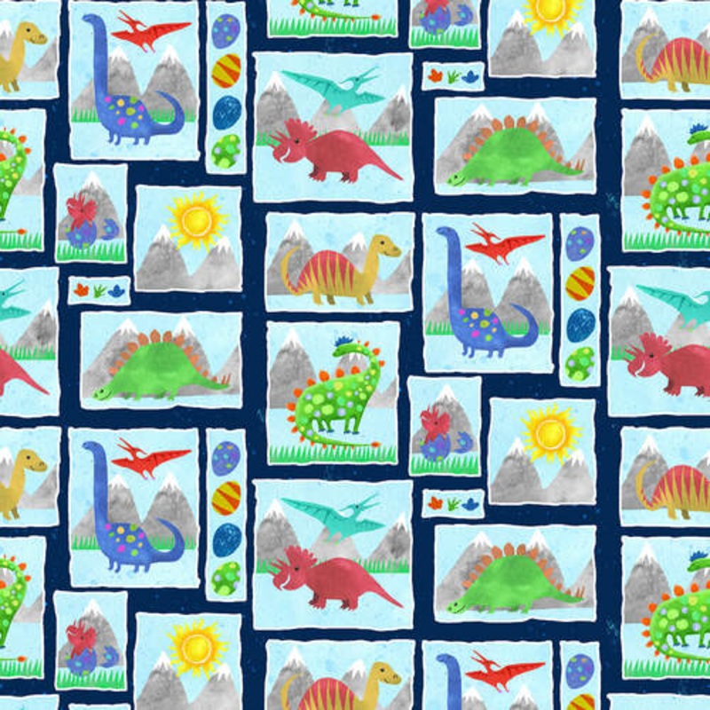 Dinosaur Kingdom Blue Multi – (1)