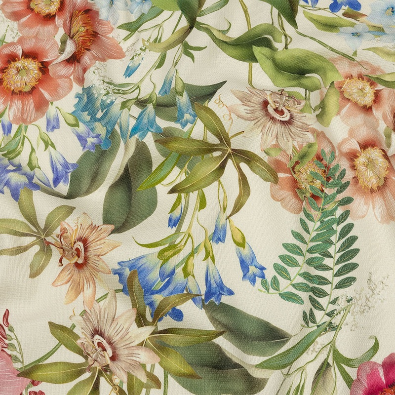 Mood Exclusive Cream Florist’s Cuttings Stretch Cotton Woven