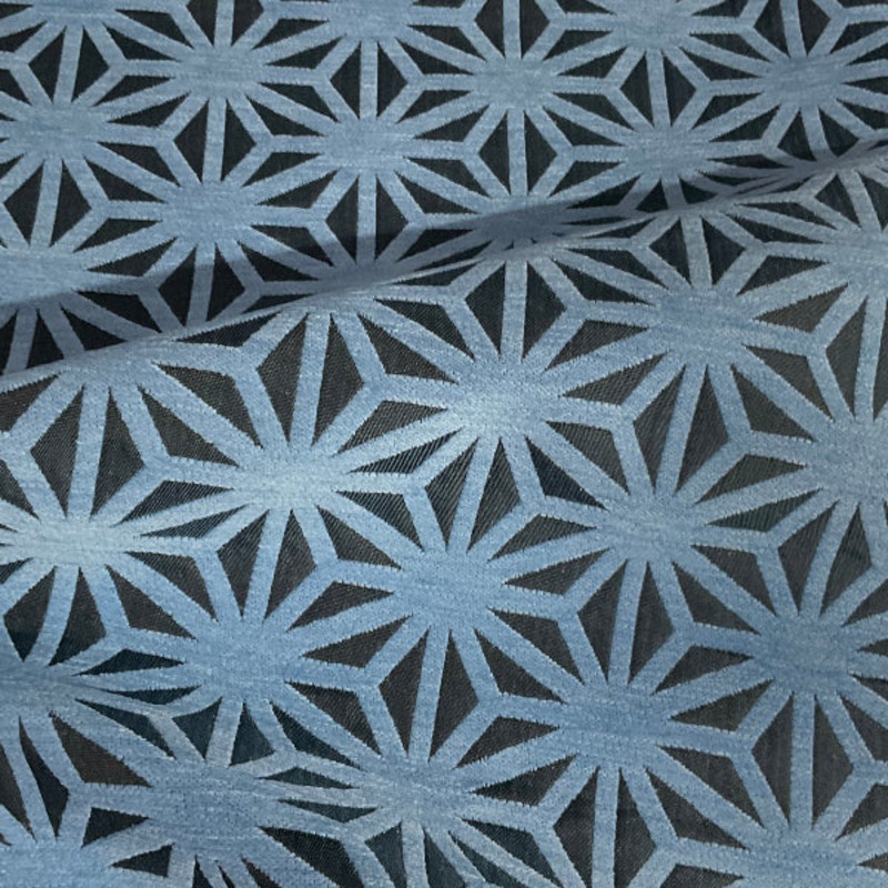 Remnant of Arc-Com Kirigami Sky Blue Upholstery Fabric Order Product 1