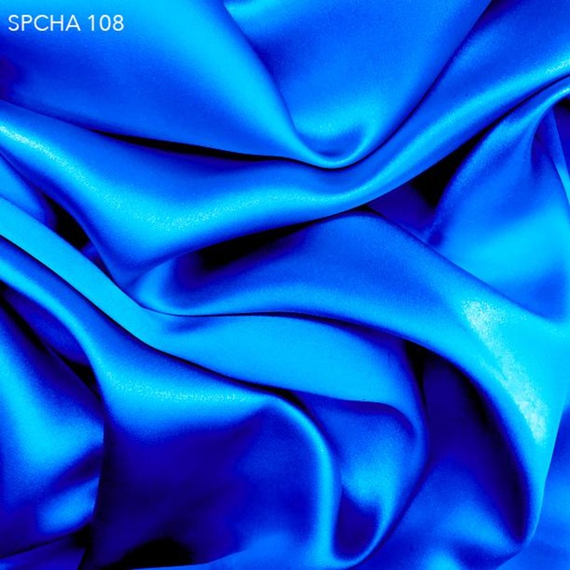 Silk Charmeuse – Dynamic Blue Fabric by the Yard