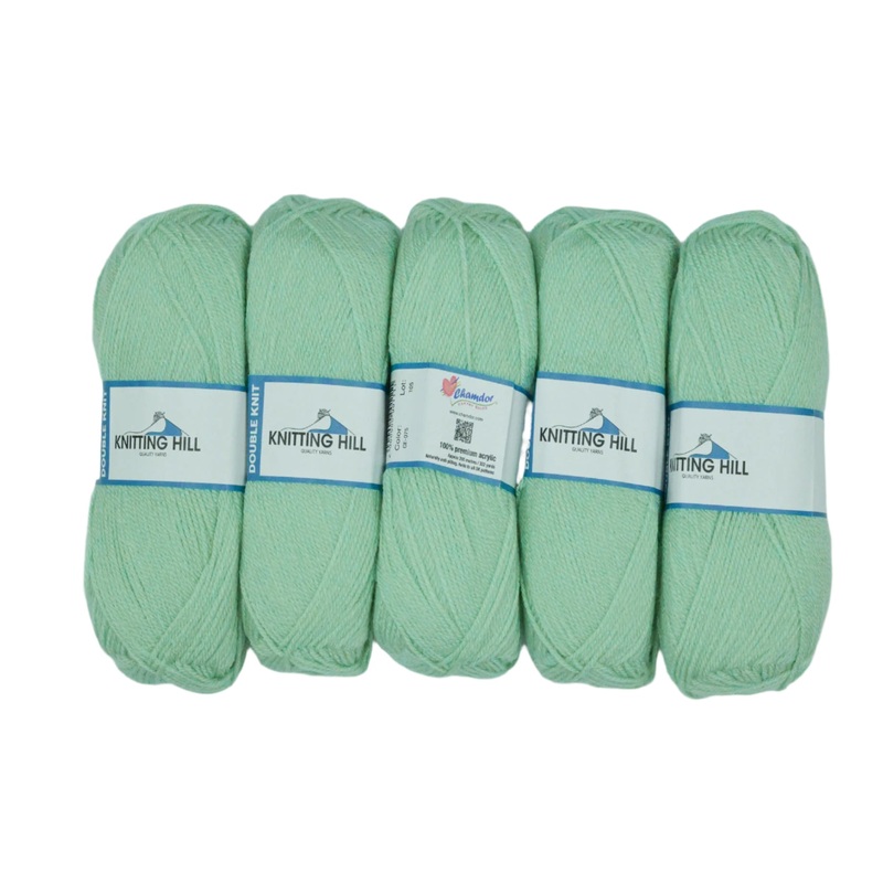5pc 100G Knitting Hill Double Knit Mint 2000000001128