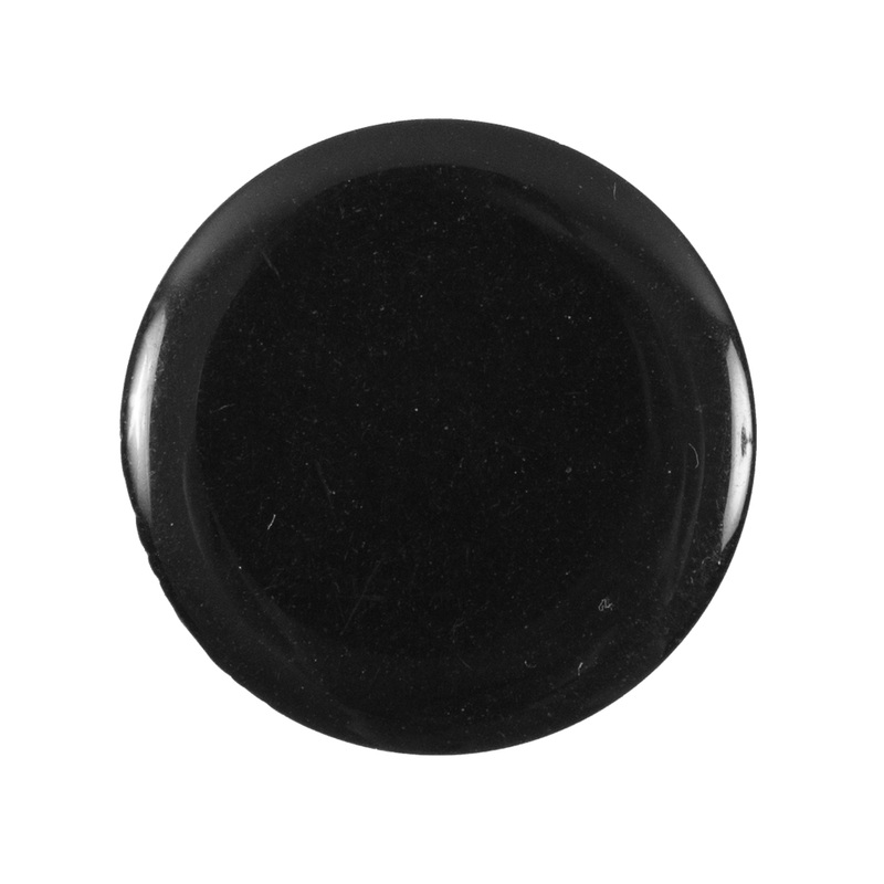 Black Flat Shank-Back Plastic Button – 44L/28mm