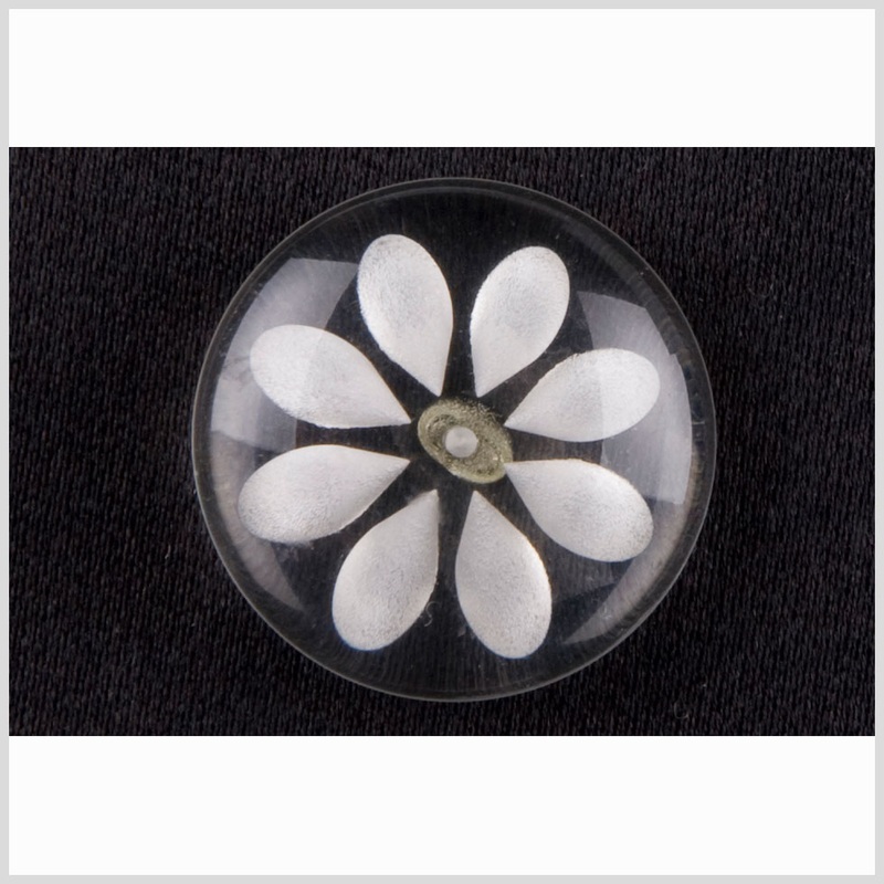 Clear White Plastic Button – 32L/20mm