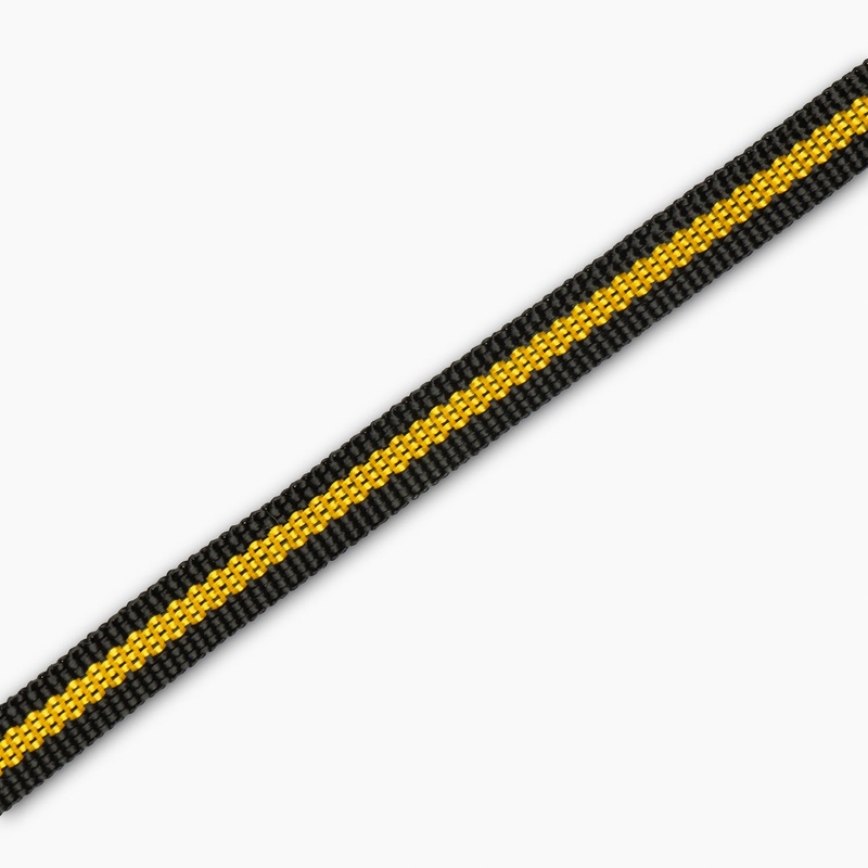 Nylon Webbing 15mm Black & Yellow (25met)
