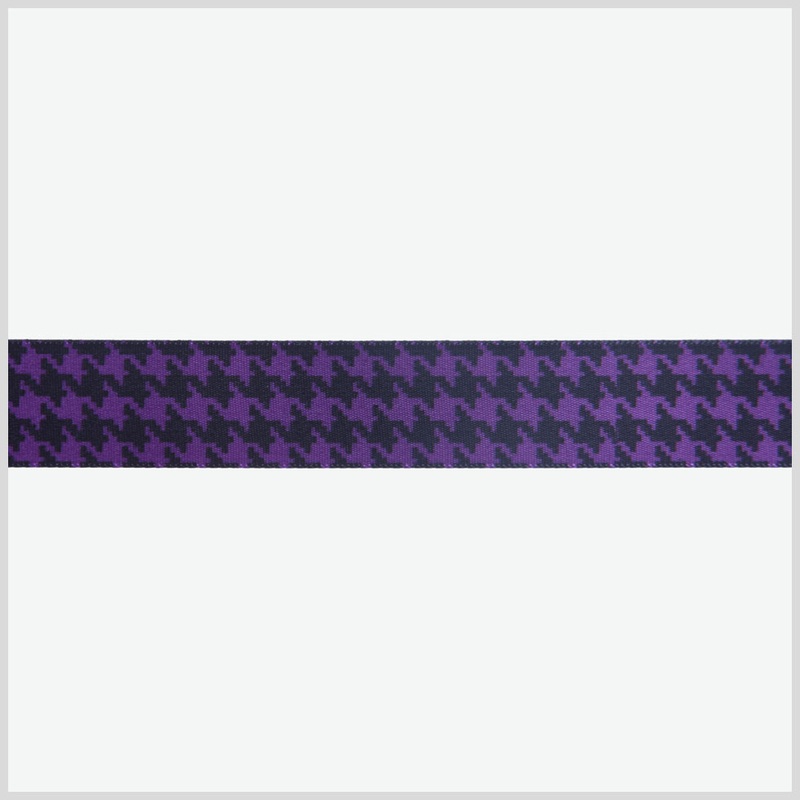 Purple Printed Satin Ribbon
