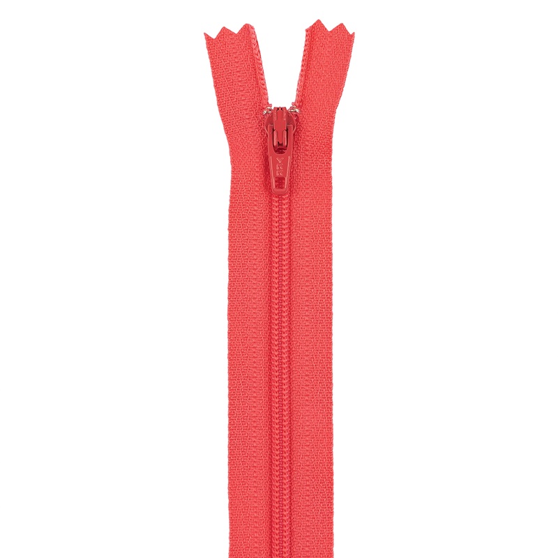 Regular Zipper 9″ by YKK – 517 Hot Coral