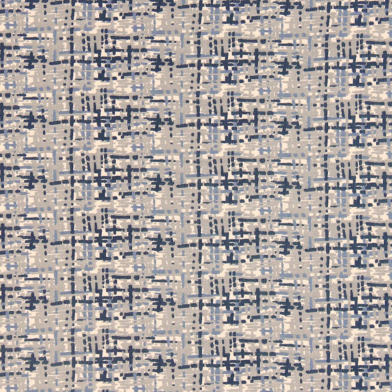Remnant of Robert Allen Abstract Plaid Cobalt Upholstery Fabric Order Product 1