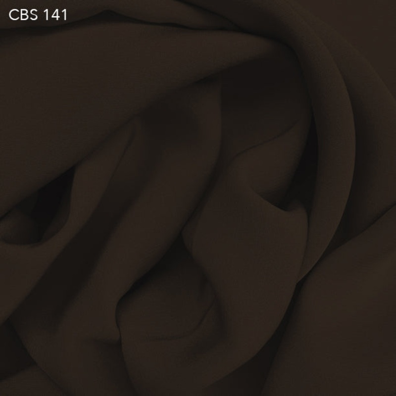 Silk Crepe Back Satin – Espresso Fabric by the Yard