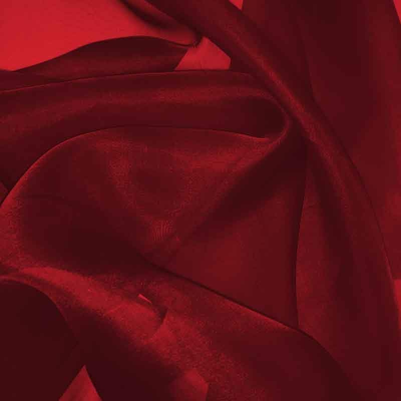 Silk Organza – Brick Red Fabric by the Yard