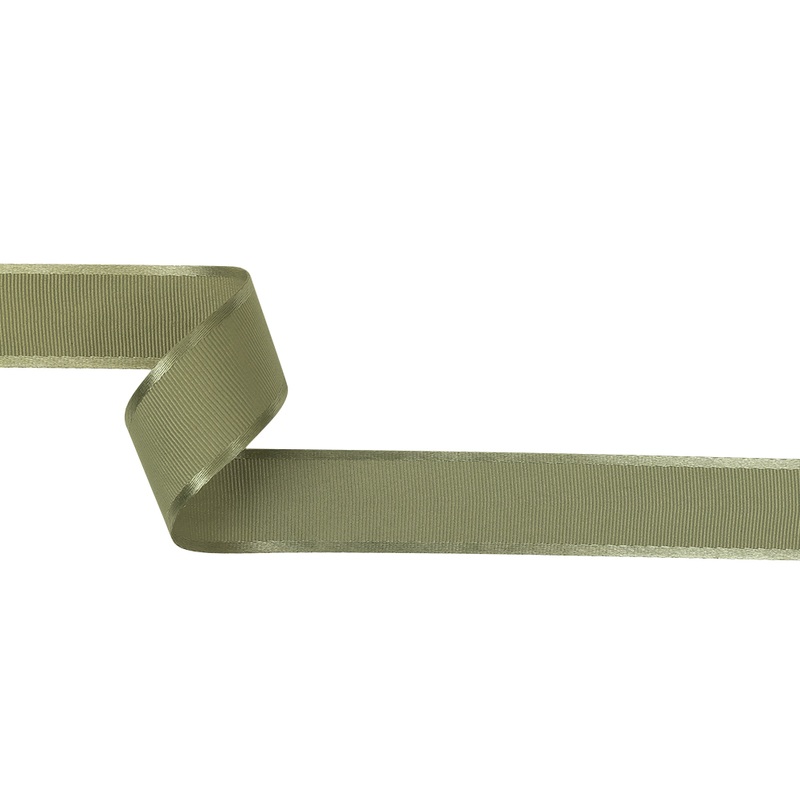 Swamp Satin-Edged Grosgrain Ribbon – 1″
