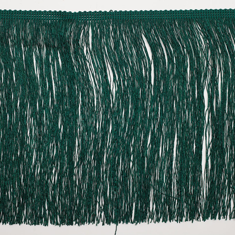 8″ European Emerald Green Chainette Fringe Trim