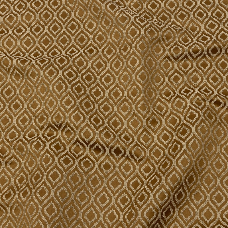 Drapery Jacquard – Bronze Simple Ogees – British Imported