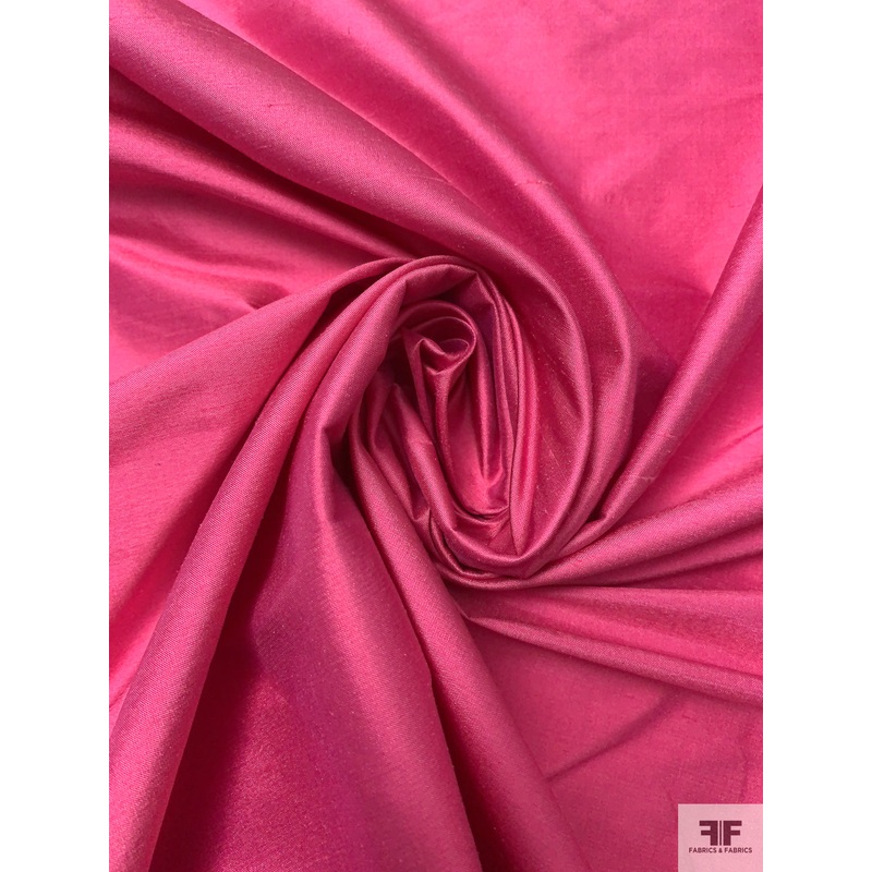 Iridescent Solid Silk Shantung – Mystic Pink Fabric by the Yard