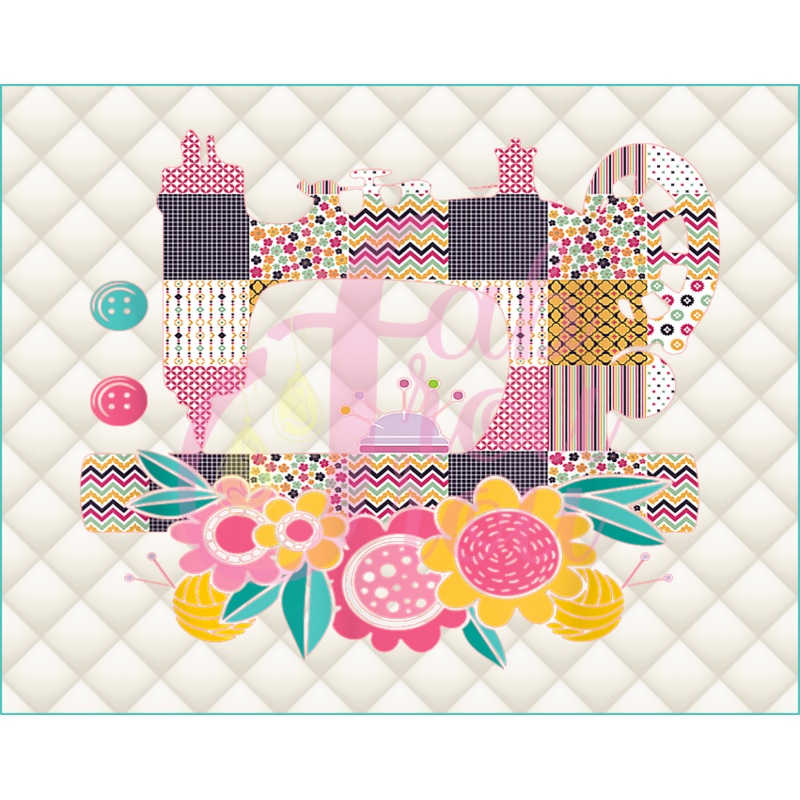 Patchwork Sewing Machine Magnet