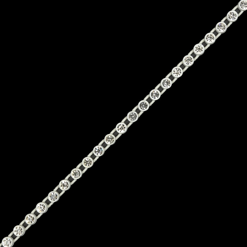 Vintage Crystal and White Stretch Rhinestone Trimming – 4mm
